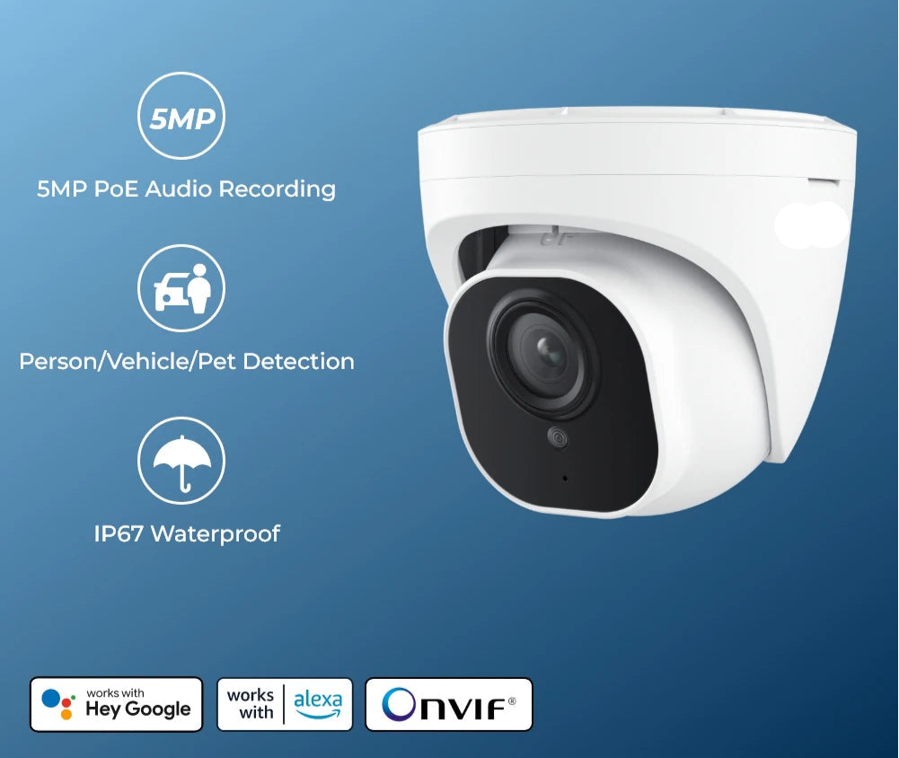 CAMÉRA ULTRA HD FILAIRE INTELLIGENTE AVEC DÉTECTION & VISION NOCTURNE
