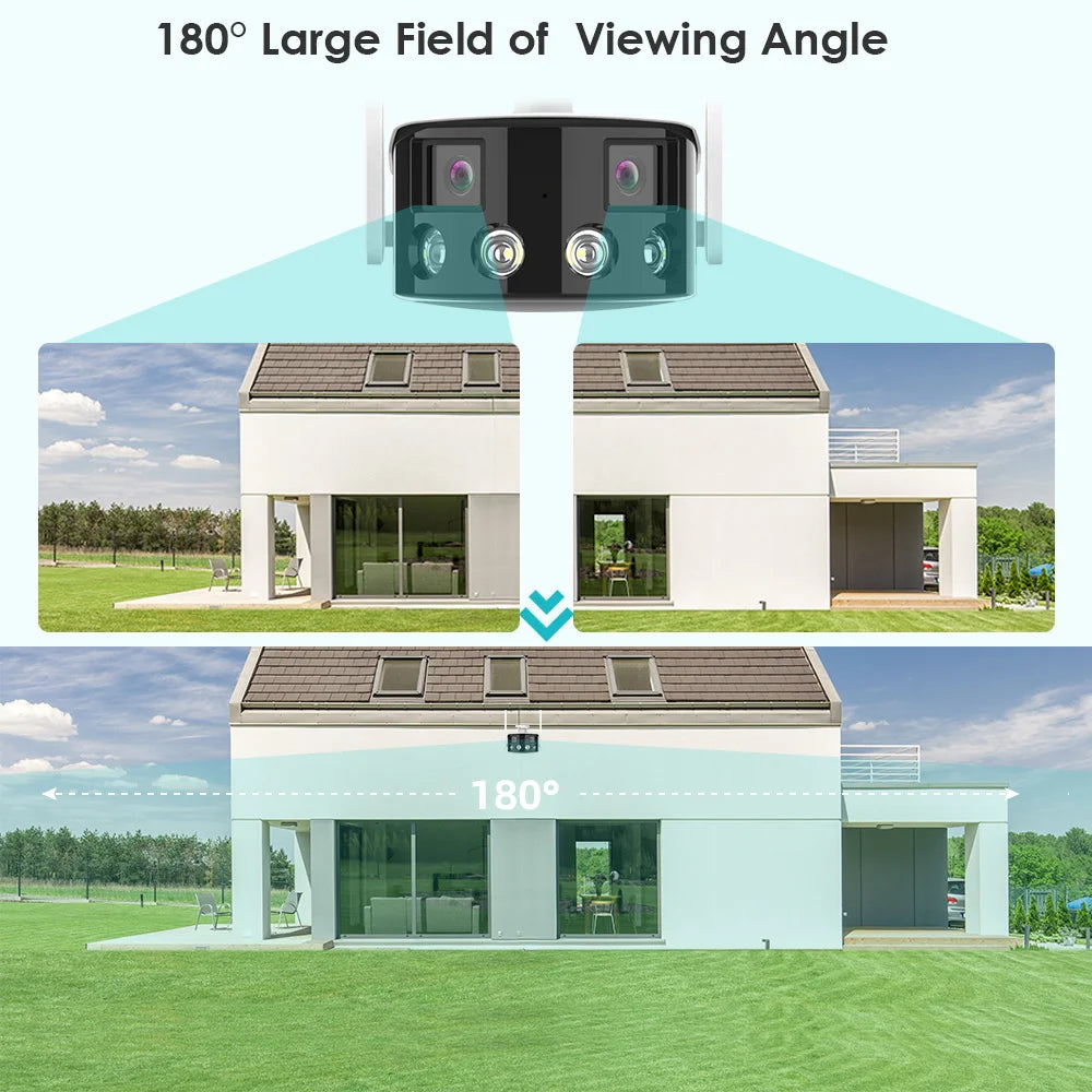 CAMÉRA WIFI 4K - DOUBLE OBJECTIF 180° ET DÉTECTION AI