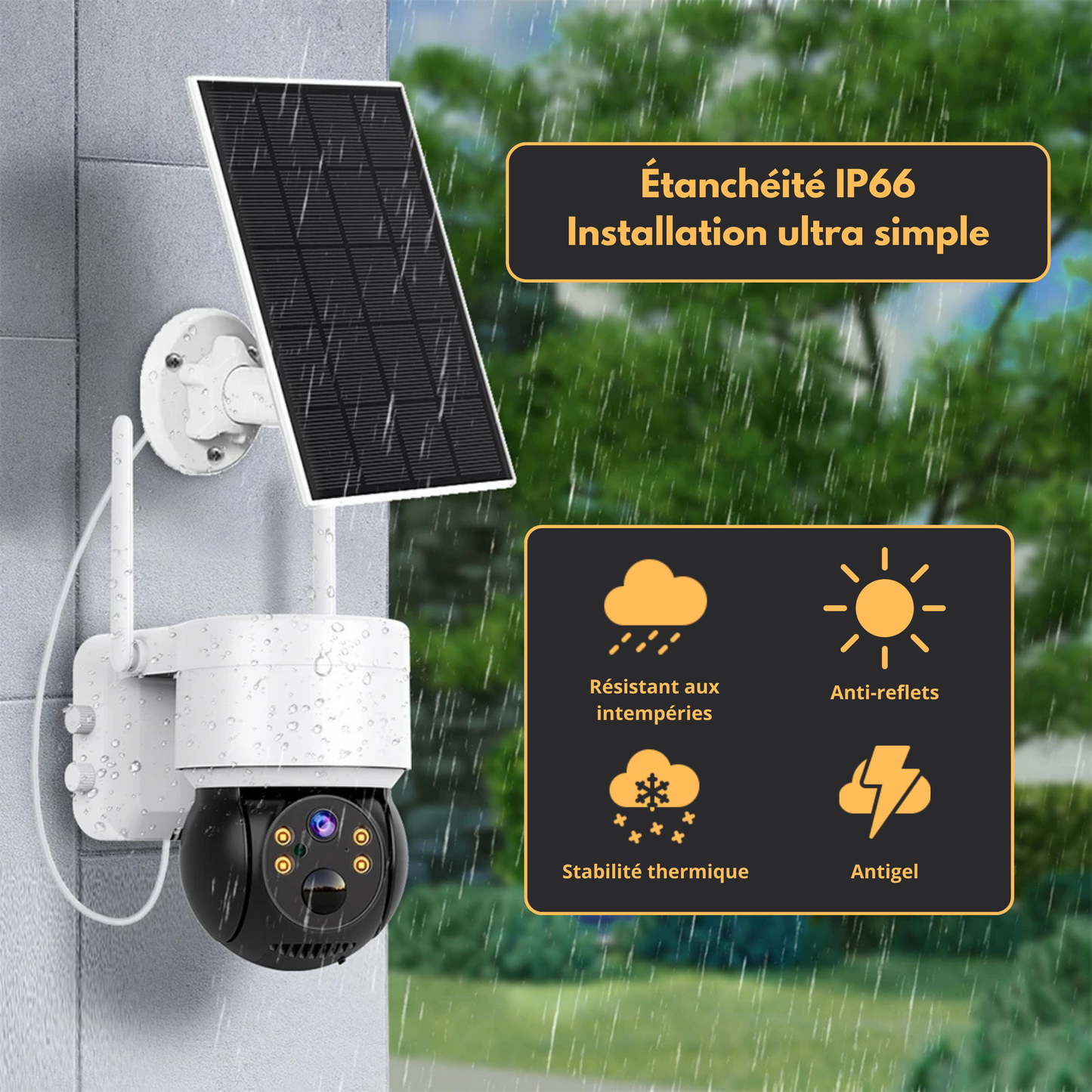 INTELGENIA™ - CAMÉRA SOLAIRE SURVEILLANCE WIFI FULL HD /BATTERIES AUTONOMES