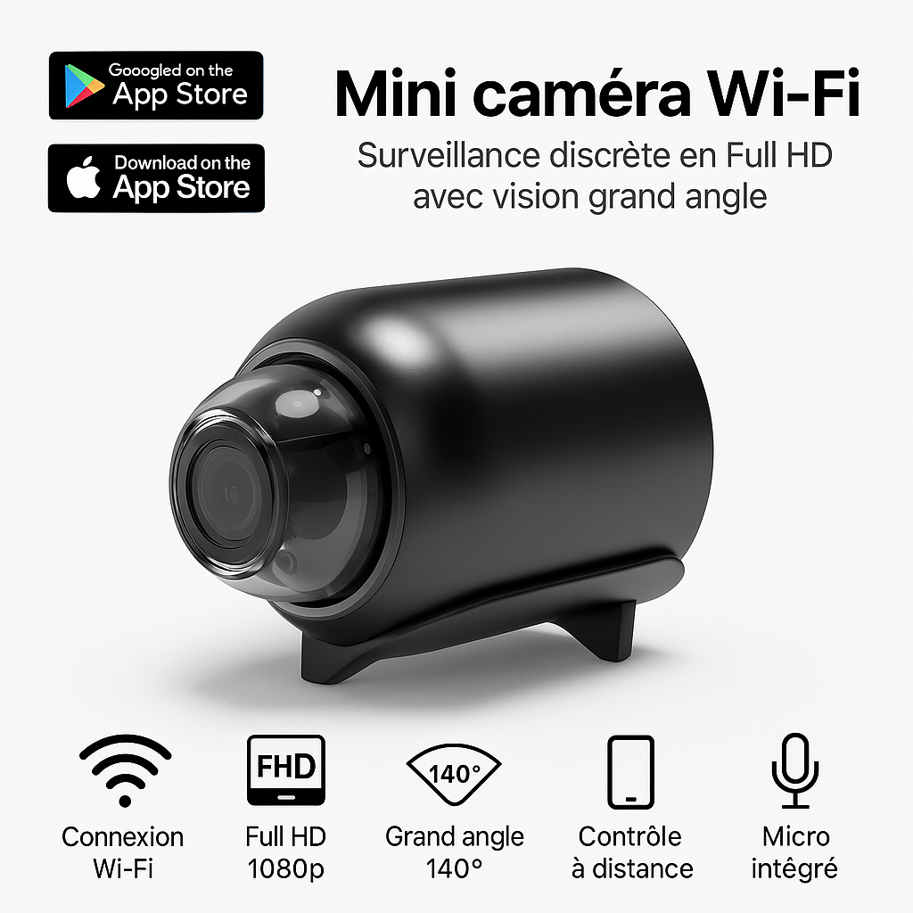 MICRO CAMÉRA HD SANS FIL AVEC VISION NOCTURNE