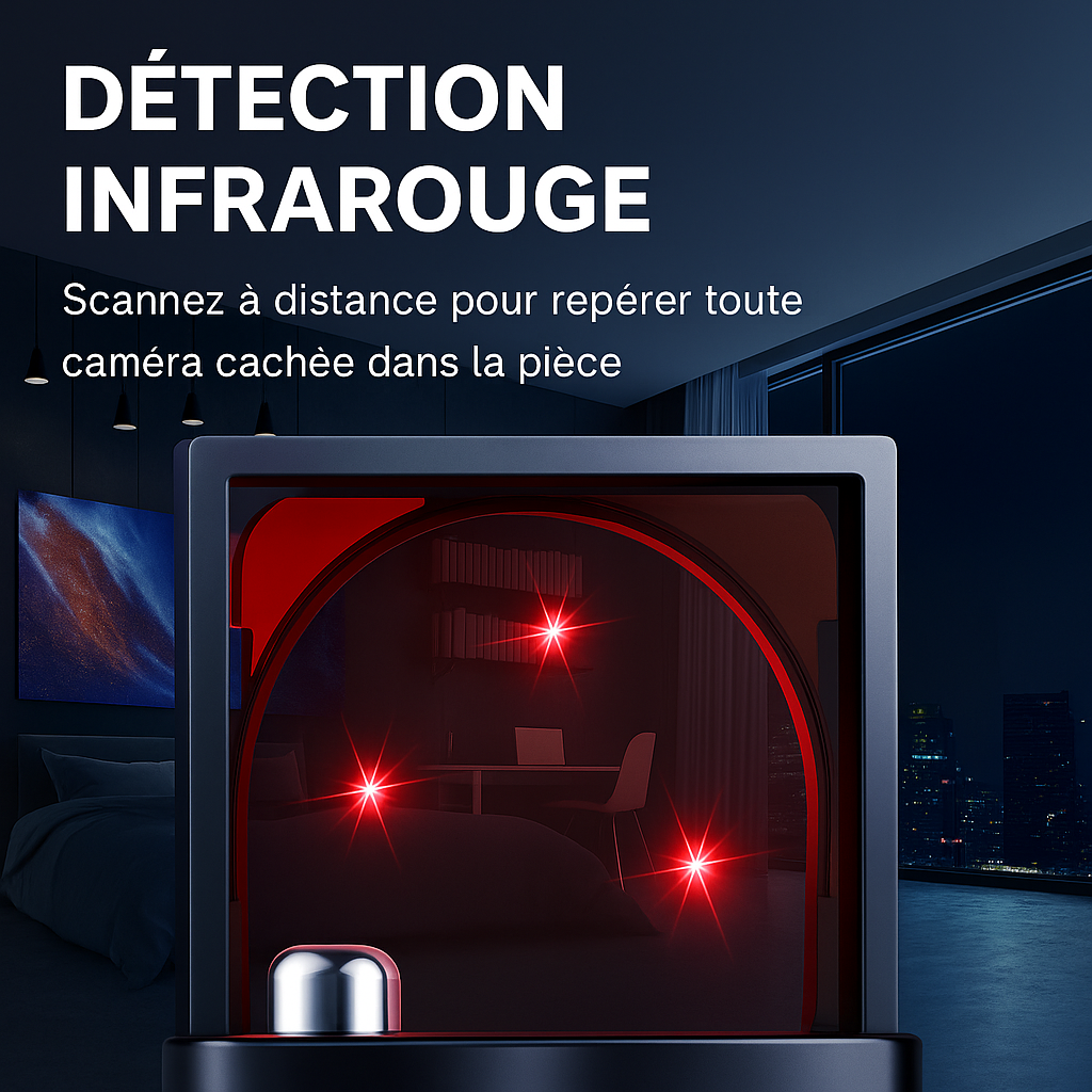 DETECTCAM - DÉTECTEUR CAMÉRA SANS FIL ANTI-ESPION SÉCURITÉ
