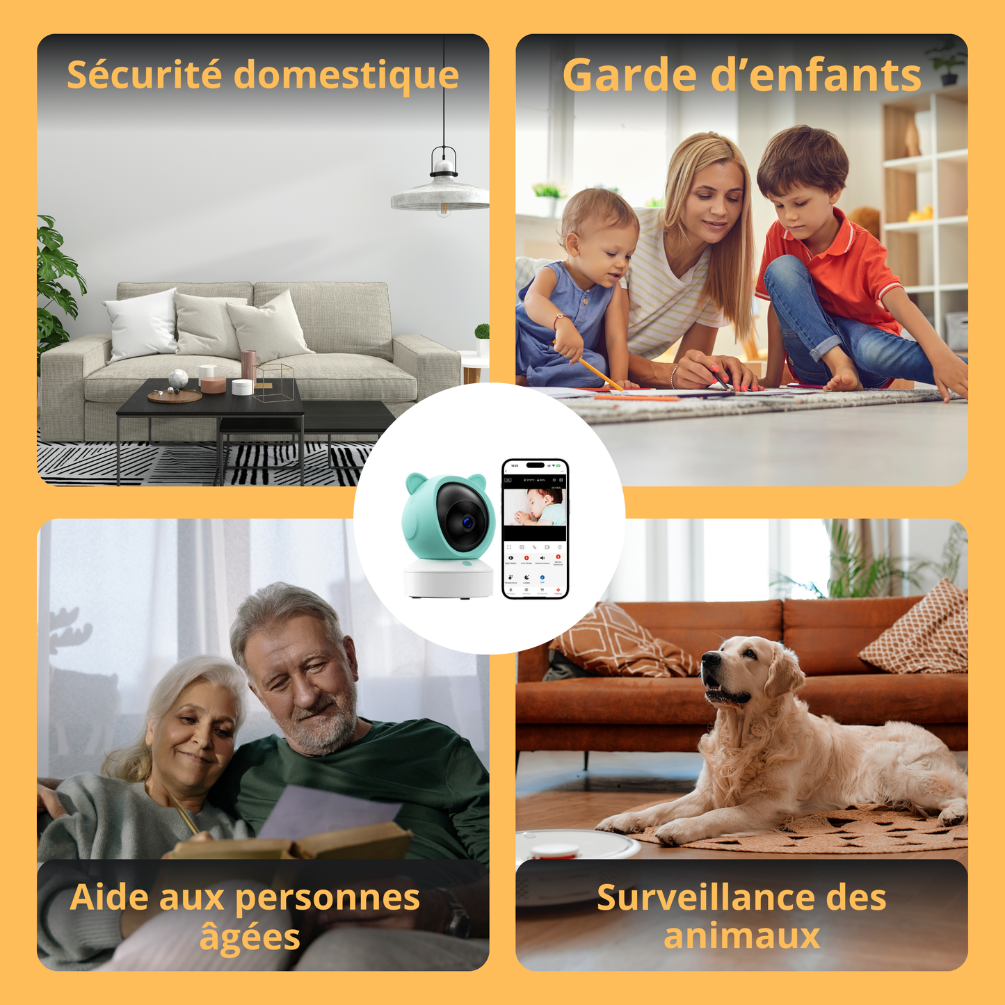 👶🏼 INTELGENIA™ - CAMÉRA WIFI HD – SURVEILLANCE BÉBÉ & MAISON À DISTANCE
