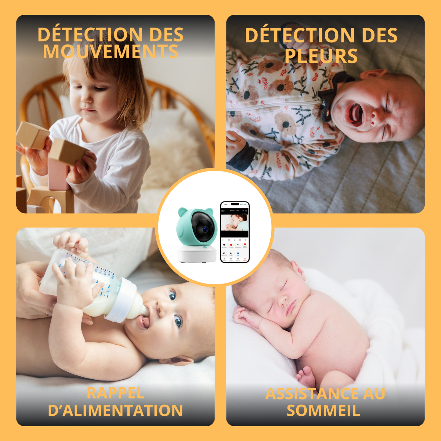 👶🏼 INTELGENIA™ - CAMÉRA WIFI HD – SURVEILLANCE BÉBÉ & MAISON À DISTANCE