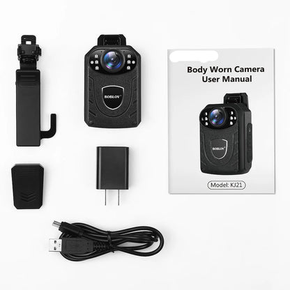 CAMÉRA CORPORELLE HD 1296P GRAND ANGLE AVEC VISION NOCTURNE