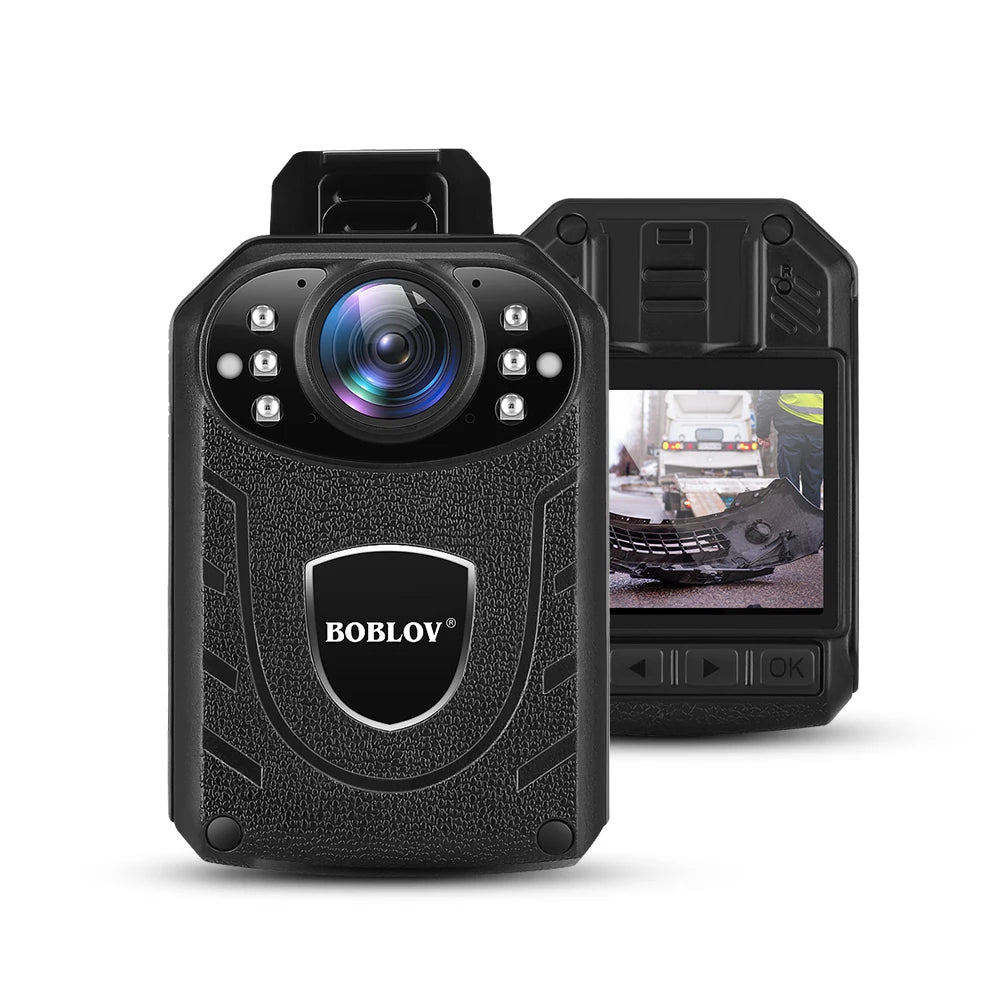 CAMÉRA CORPORELLE HD 1296P GRAND ANGLE AVEC VISION NOCTURNE