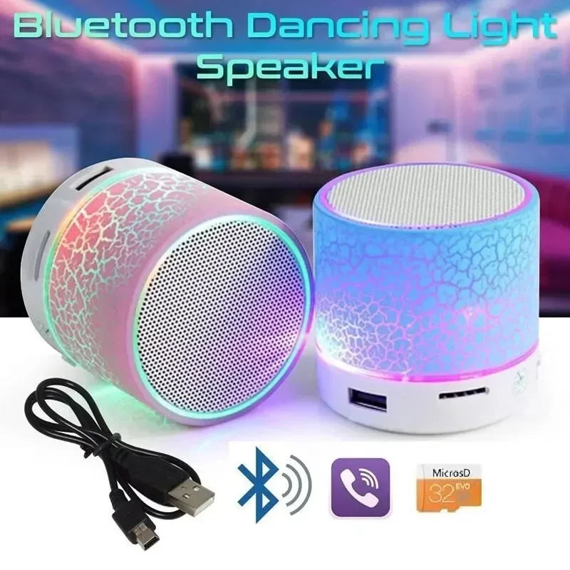 ENCEINTE BLUETOOTH MINI LED PORTABLE-NOIR