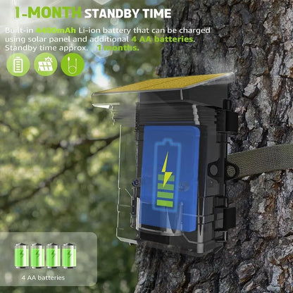 CAMÉRA SOLAIRE FULL HD 4K VISION NOCTURNE - SPORT & CHASSE
