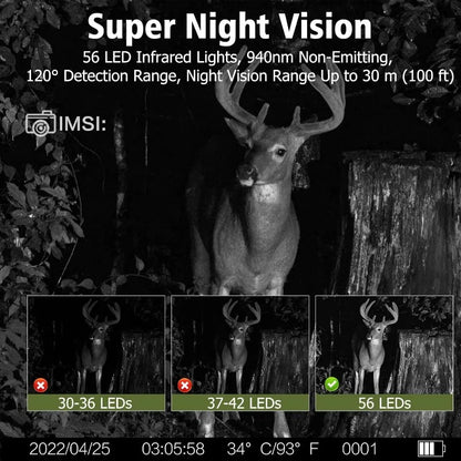 CAMÉRA SOLAIRE FULL HD 4K VISION NOCTURNE - SPORT & CHASSE