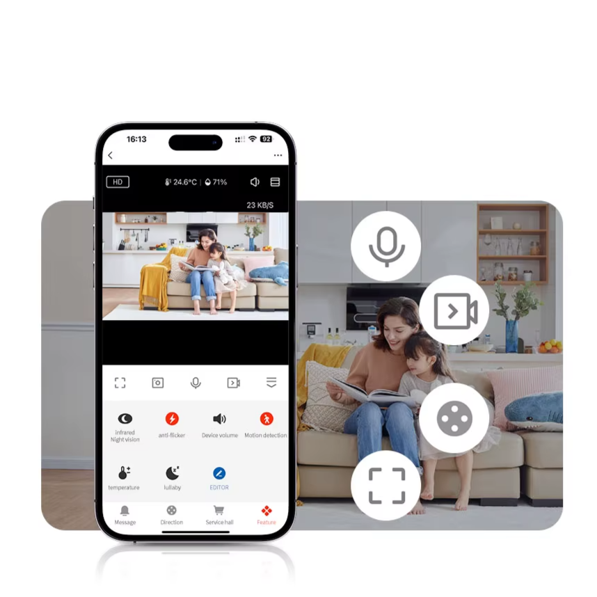 👶🏼 INTELGENIA™ - CAMÉRA WIFI HD – SURVEILLANCE BÉBÉ & MAISON À DISTANCE