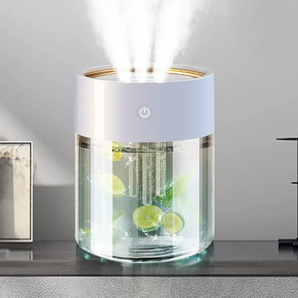 HUMIDIFICATEUR ULTRASONIQUE 2L LED 3 BUSES AROMATHÉRAPIE