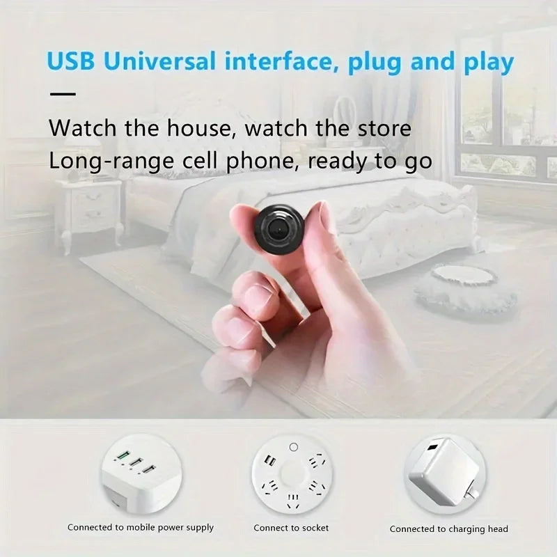 MINI CAMÉRA WIFI 2.4G AVEC VISION NOCTURNE ET SURVEILLANCE À DISTANCE