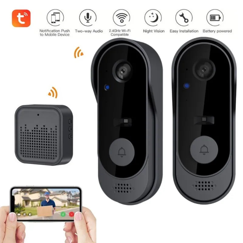 SONNETTE CONNECTÉE WIFI HD AVEC VIDÉO ET VISION NOCTURNE