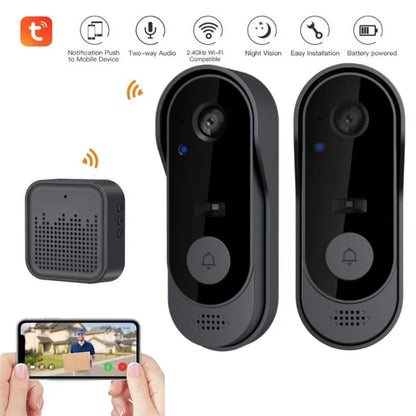 SONNETTE CONNECTÉE WIFI HD AVEC VIDÉO ET VISION NOCTURNE