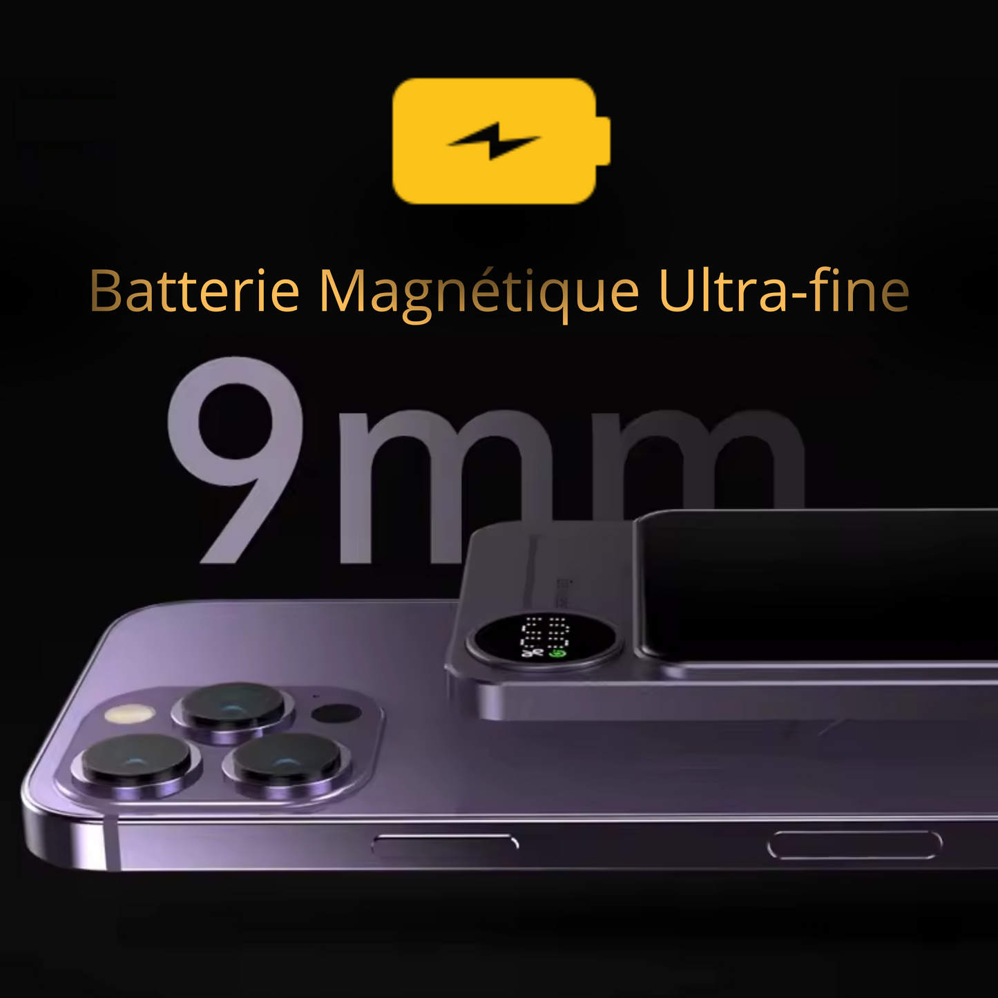 CHARGEUR MAGNÉTIQUE ULTRA RAPIDE POUR APPLE/ANDROID