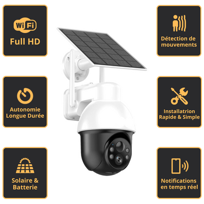 INTELGENIA™ - CAMÉRA SOLAIRE SURVEILLANCE WIFI FULL HD /BATTERIES AUTONOMES